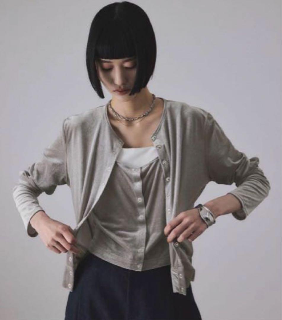N*l様 アダムエロペ　マルチWAYシアートリコットベロアカーディガン