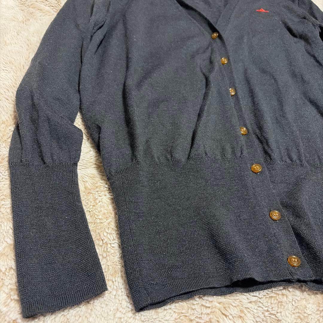 vivienne westwood カーディガン　オーブロゴ　ウール　グレー