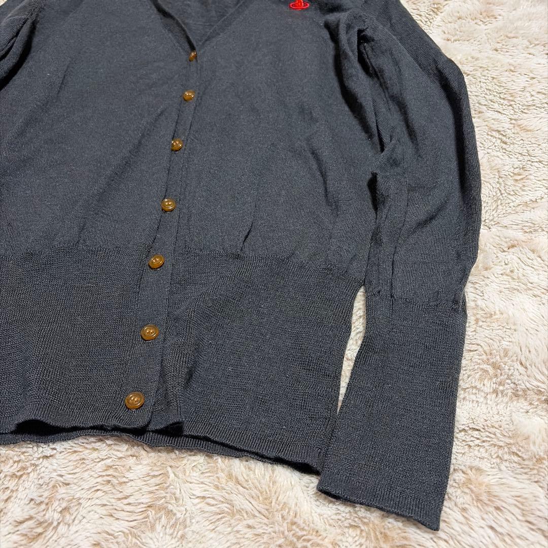 vivienne westwood カーディガン　オーブロゴ　ウール　グレー