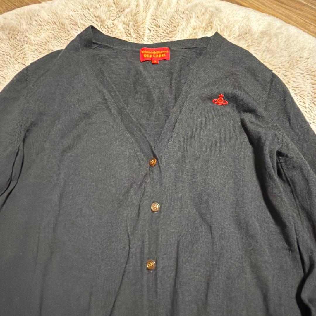 vivienne westwood カーディガン　オーブロゴ　ウール　グレー