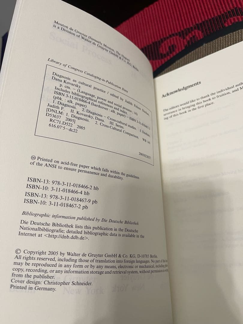洋書 Diagnosis as Cultural Practice