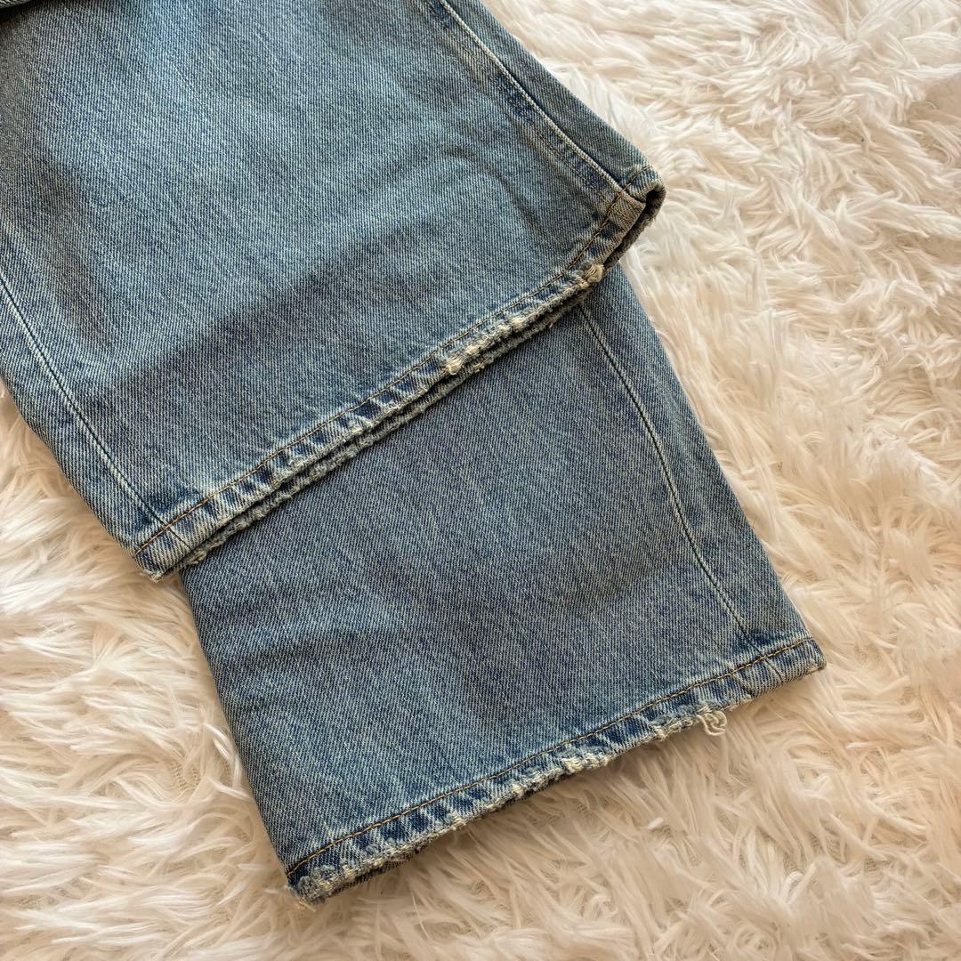 美品✨24年マウジー　CROSS WAIST WIDE STRAIGHT デニム