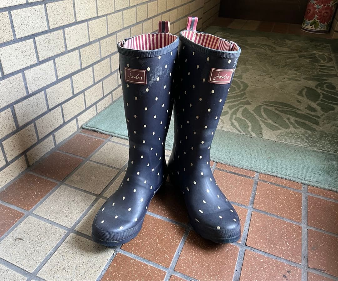 joules イギリスブランド　ジュールズレインブーツ　大きいサイズ　26センチ