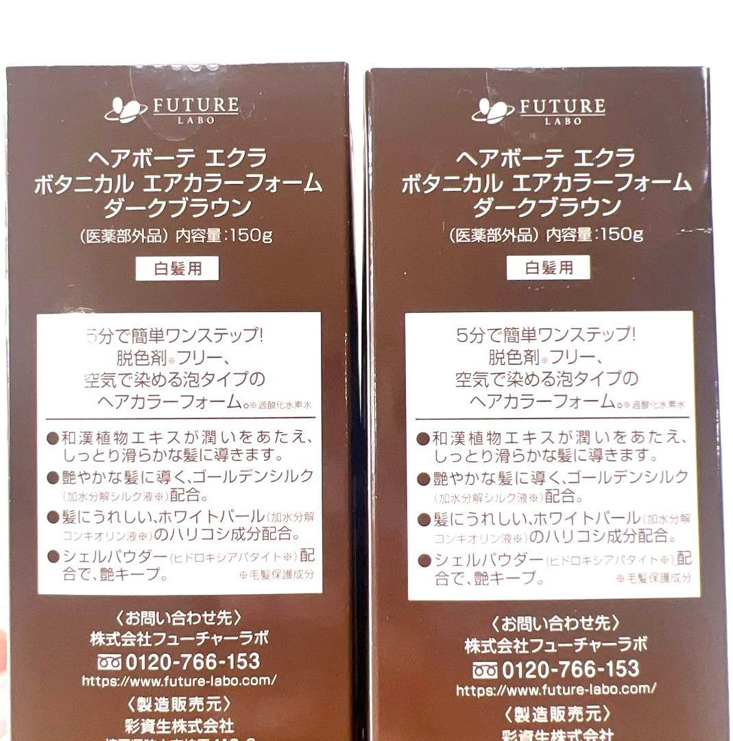ヘアボーテ エクラ ボタニカル エアカラーフォー厶 ダークブラウン 2本セット