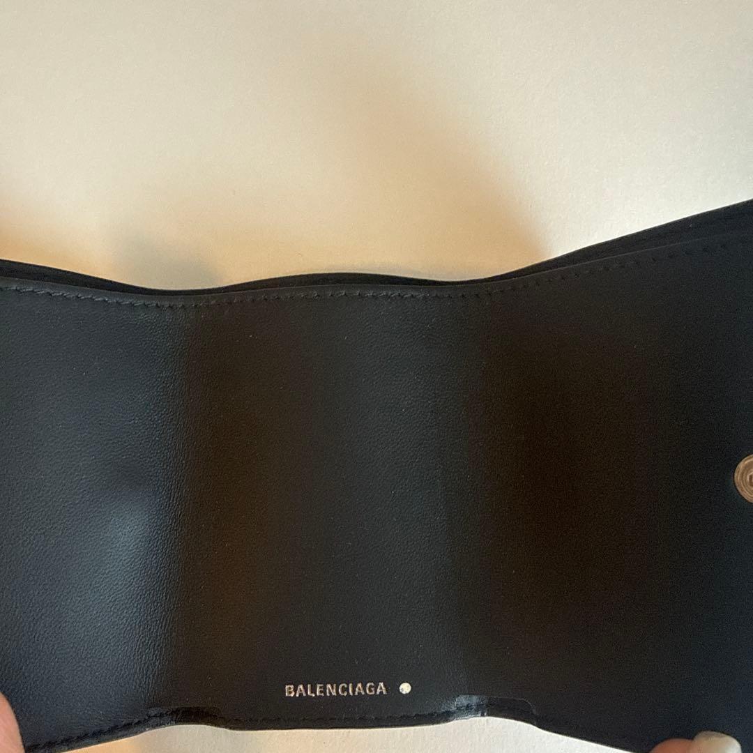 【未使用】BALENCIAGA 三つ折り財布 ブラック/シルバー