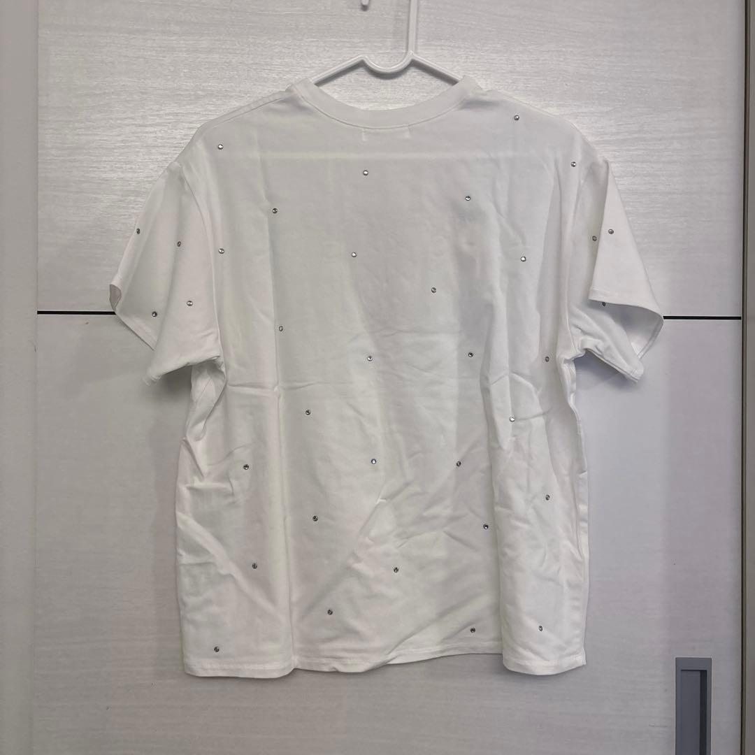 Darich ダーリッチ キルティングアップリケビジューTシャツ ホワイト