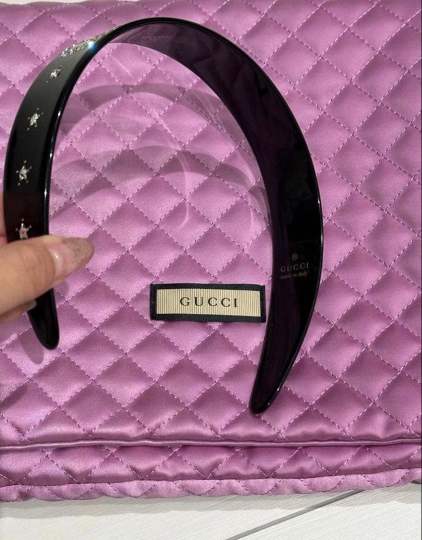 GUCCI クリスタルインターロッキング カチューシャ