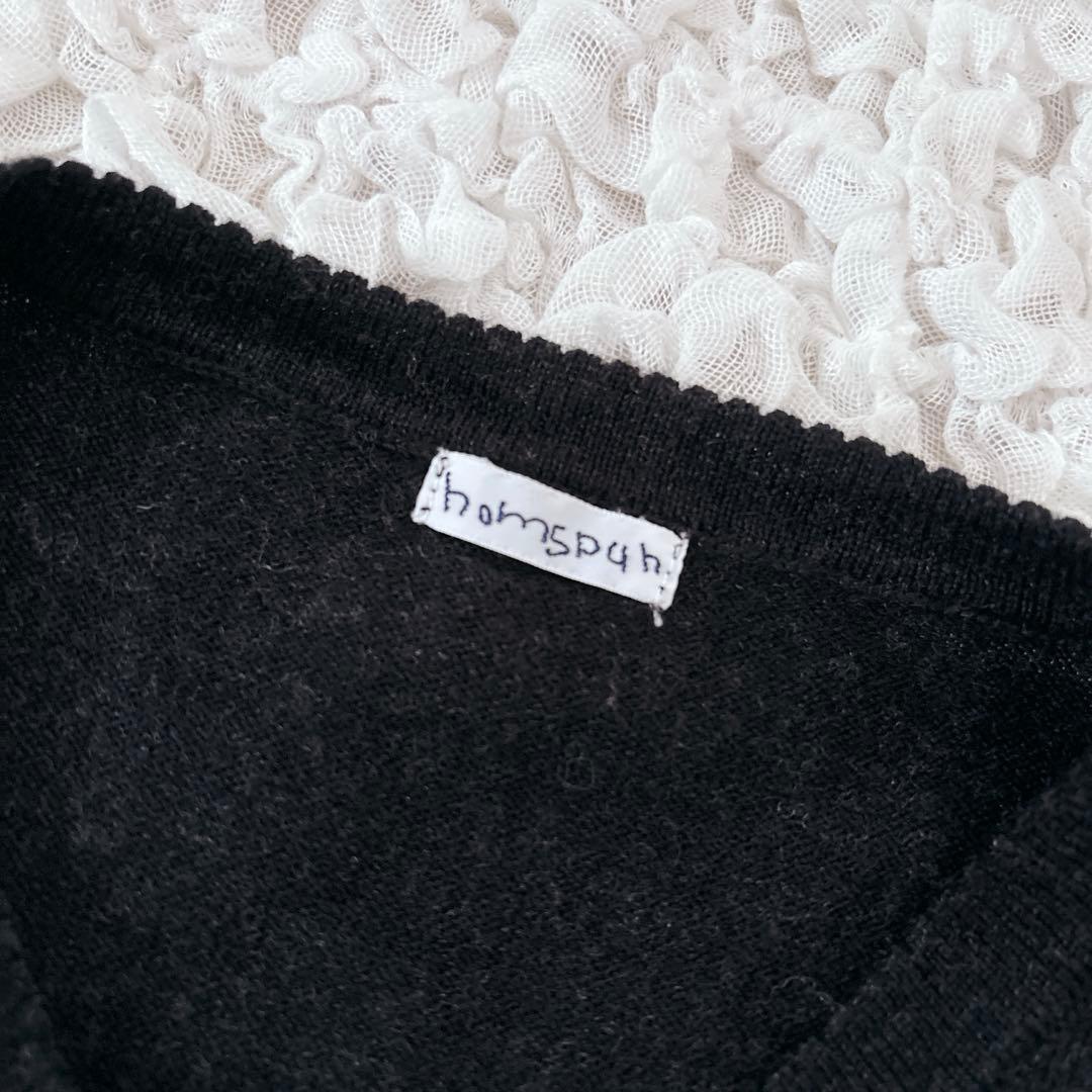 harico様　homspun ホームスパン　ウール　クルーネックカーディガン