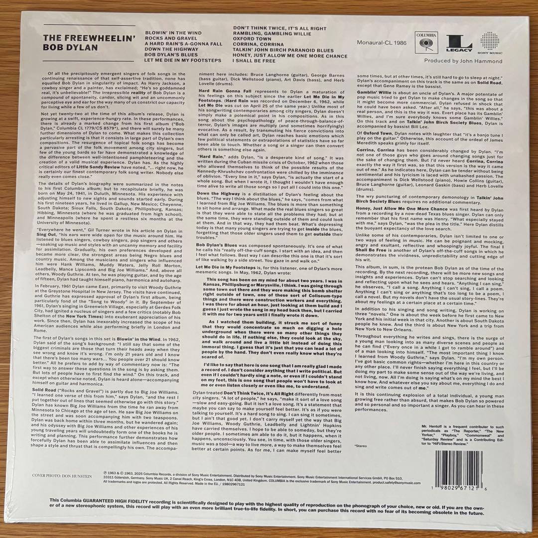 洋楽 The Original Freewheelin' Bob Dylan LP
