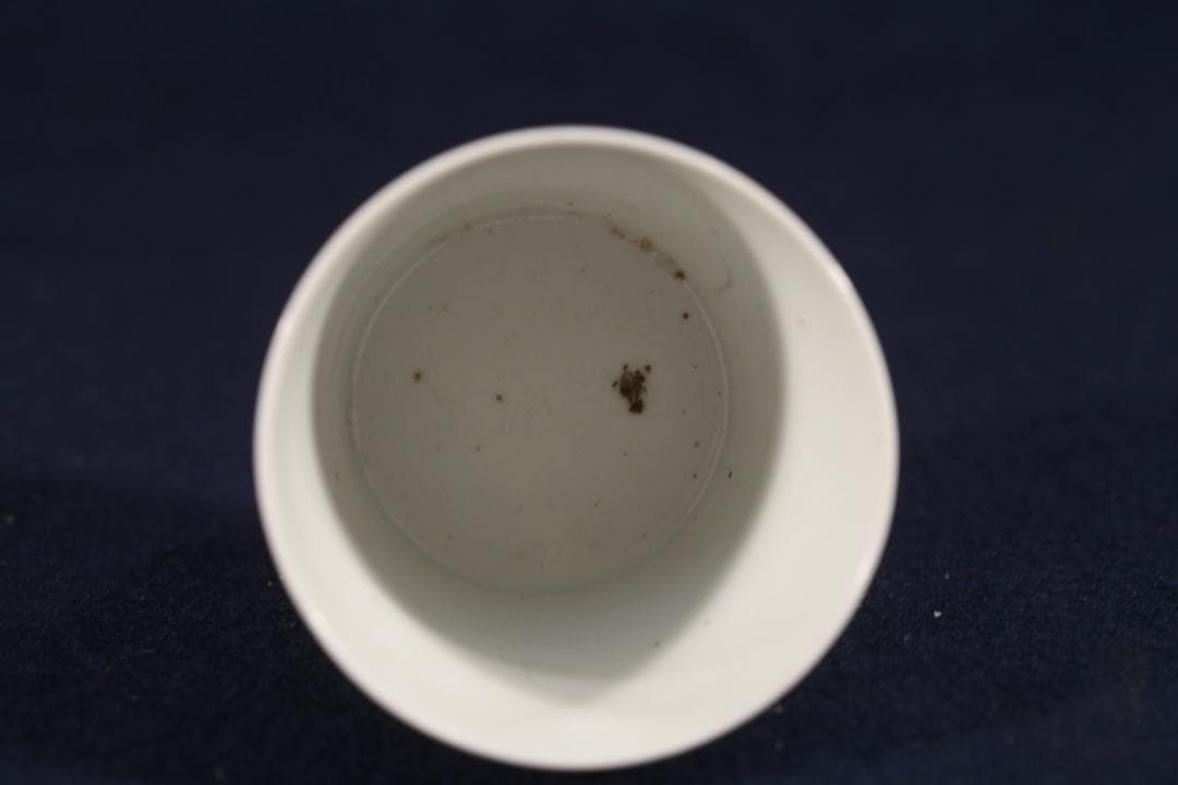 242　古伊万里染付格子三重松図蕎麦猪口　無傷美品　江戸中期