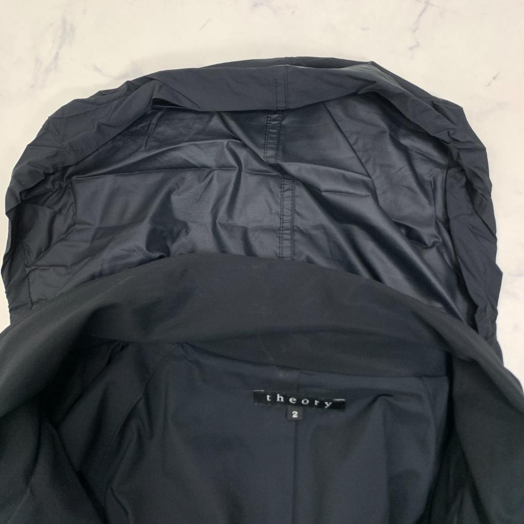 theory セオリー モッズコート 黒 ブラック コットン 2 C5628