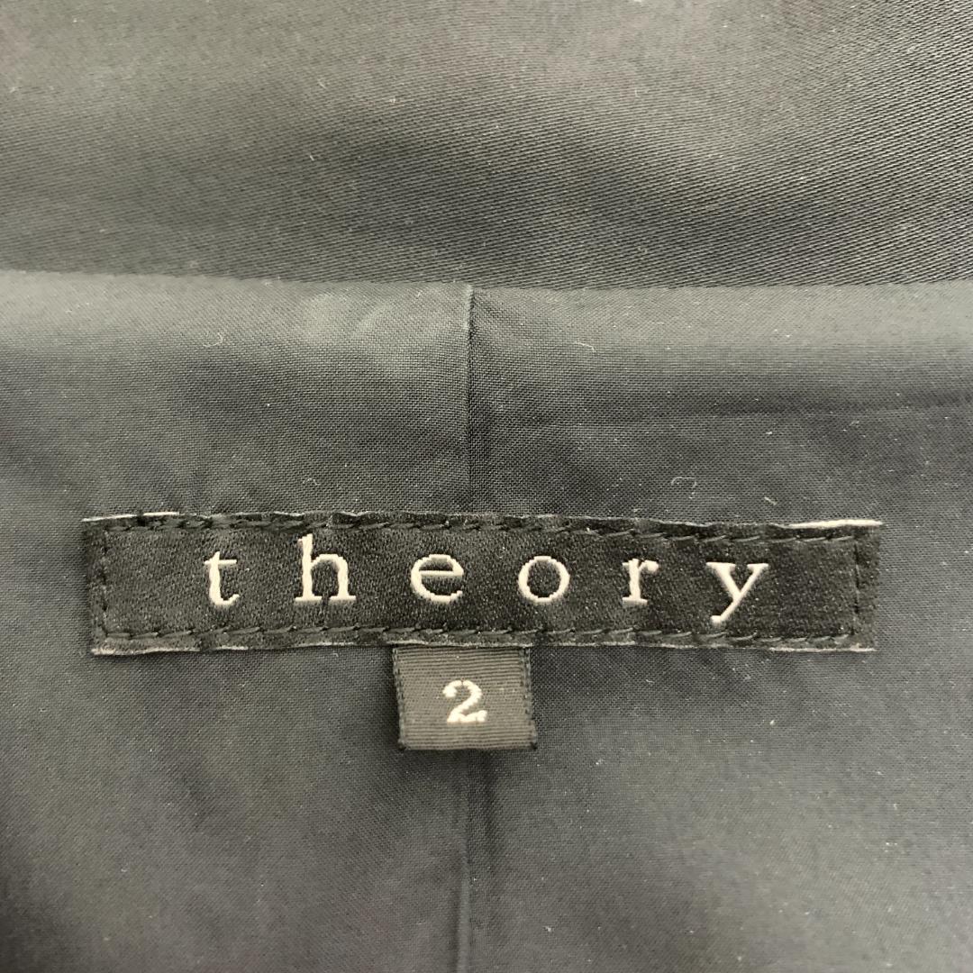 theory セオリー モッズコート 黒 ブラック コットン 2 C5628