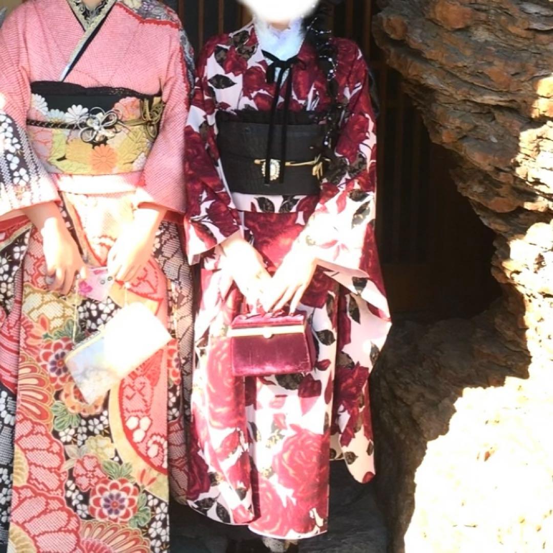 振袖 小物 成人式 伊達襟 重ね襟 レース 白 パール ベロア リボン付き