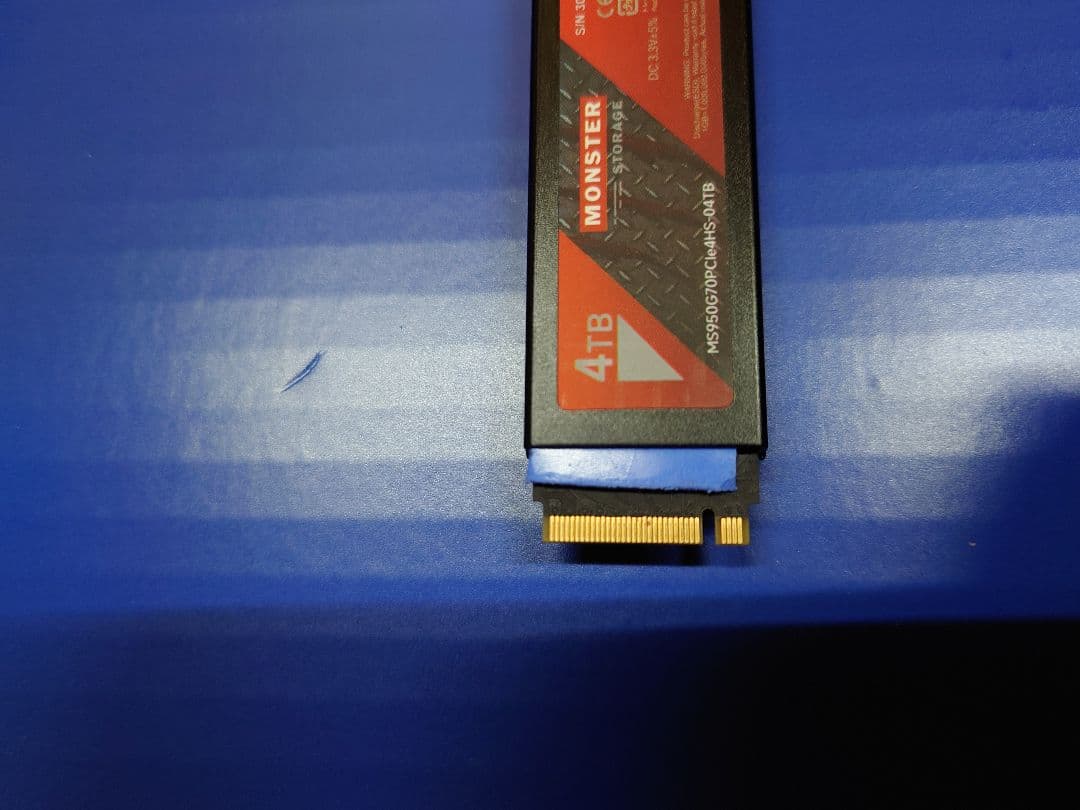 ジャンク Monster Storage SSD 4TB NVMe M.2