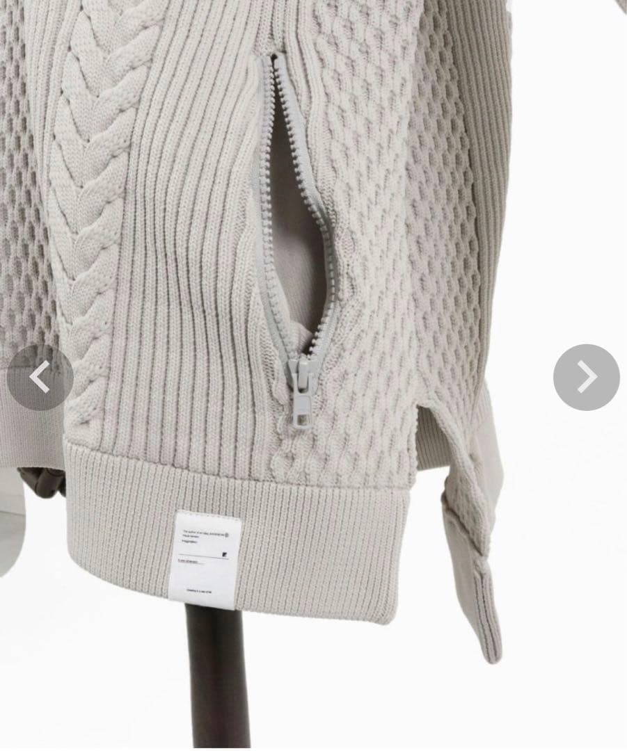 ANGENEHM cable stitch short sleeve パーカー