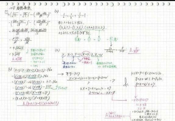 塾講師オリジナル 今だけ割引 数学解説 早慶 女子 志木 義塾 実業 学院 本庄