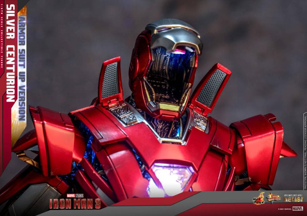 ホットトイズ 1/6 アイアンマン 3シルバー・センチュリオンMMS618D43