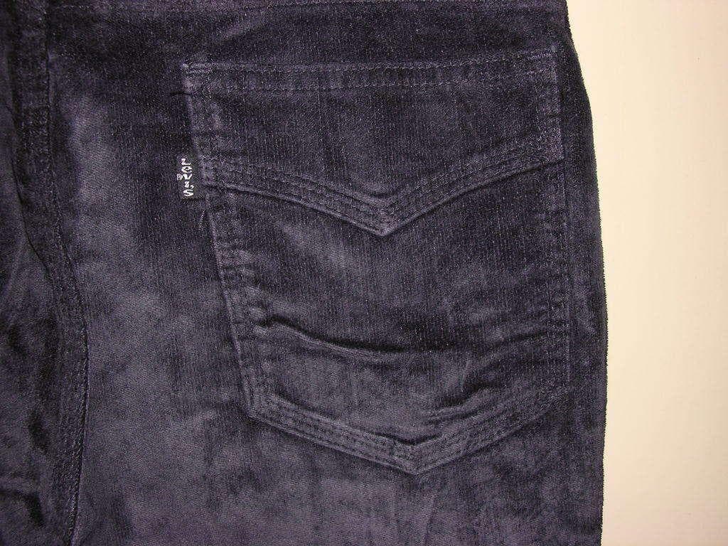 美品 81年 リーバイス 22135 9058 ベロア パンツ 黒 32/34
