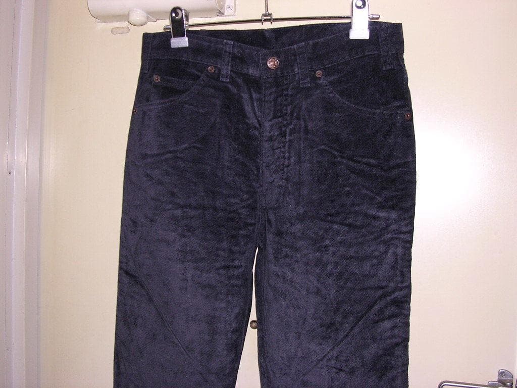 美品 81年 リーバイス 22135 9058 ベロア パンツ 黒 32/34