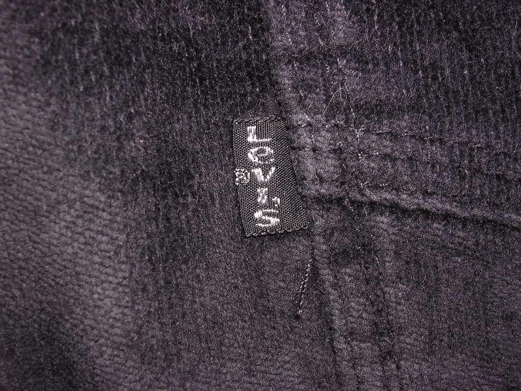 美品 81年 リーバイス 22135 9058 ベロア パンツ 黒 32/34
