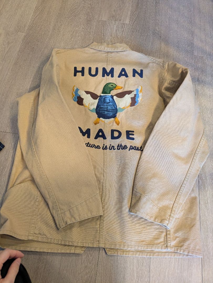 Human Made ベージュ カバーオールジャケット