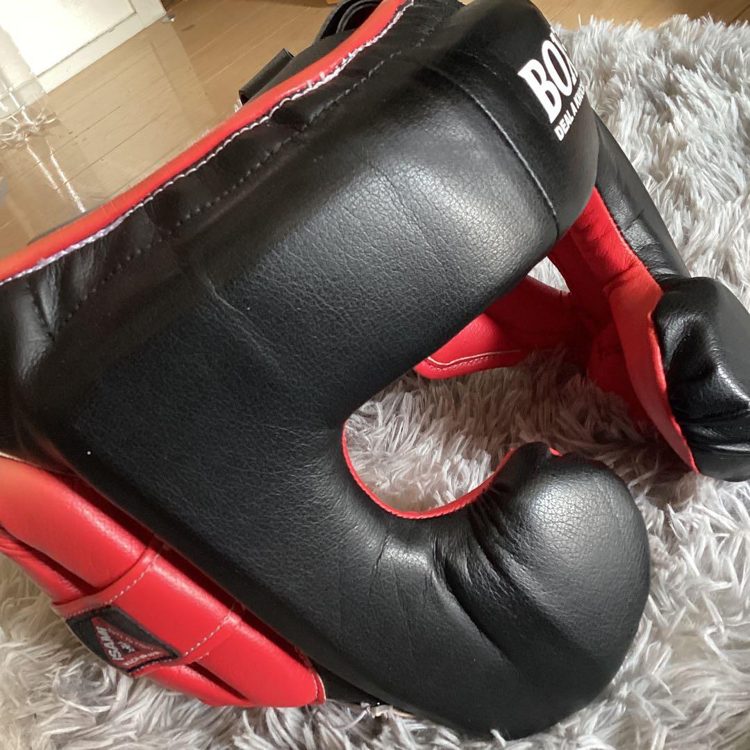BOXER ヘッドギア & ISAMI すね当て2個セット、ハンドワープ2,5M