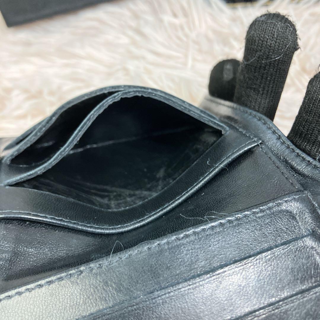 超美品 CHANEL 二つ折り財布 ココマーク キャビアスキン レザー Wホック