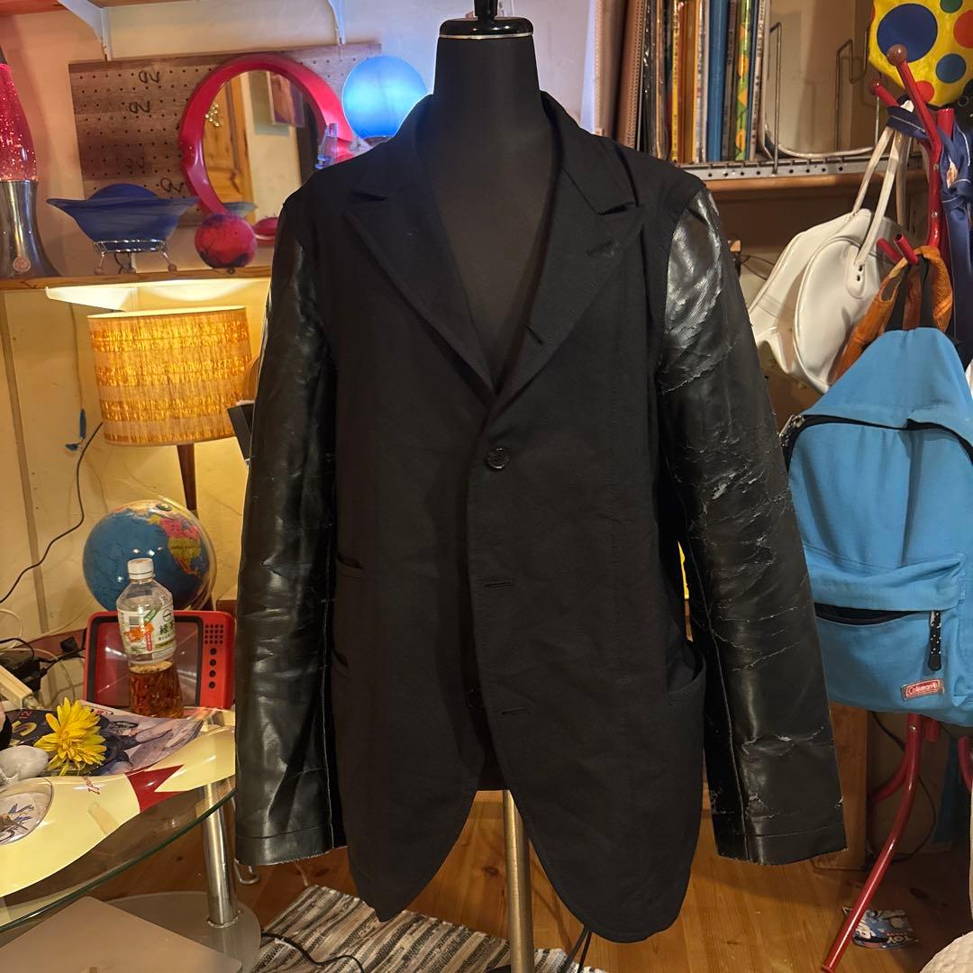 COMME des GARÇONS SHIRT 16aw テーラード袖切替レザー