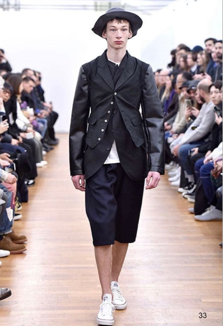 COMME des GARÇONS SHIRT 16aw テーラード袖切替レザー