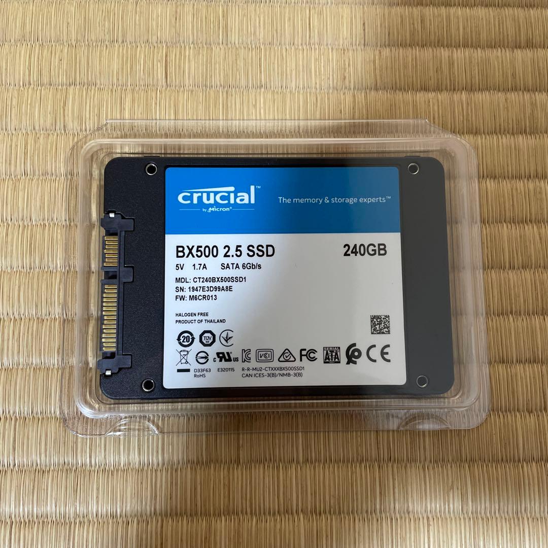内蔵型SSD crucial BX500 240GB