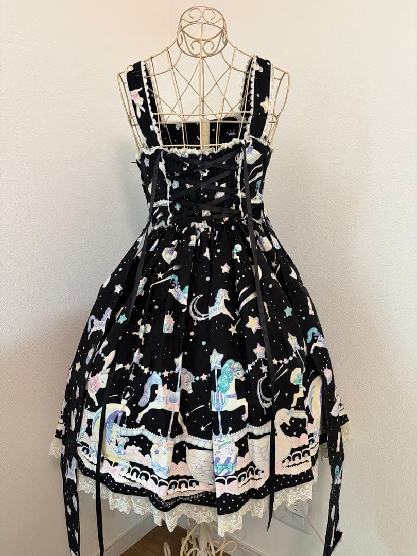 <美品>Angelic Pretty メリーゴーランドJSKとKCセット黒