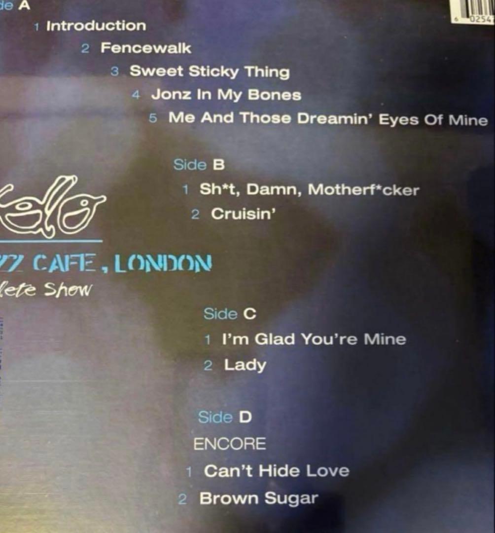 新品未開封ディアンジェロJAZZ CAFE LONDON ライブ盤2枚組レコード