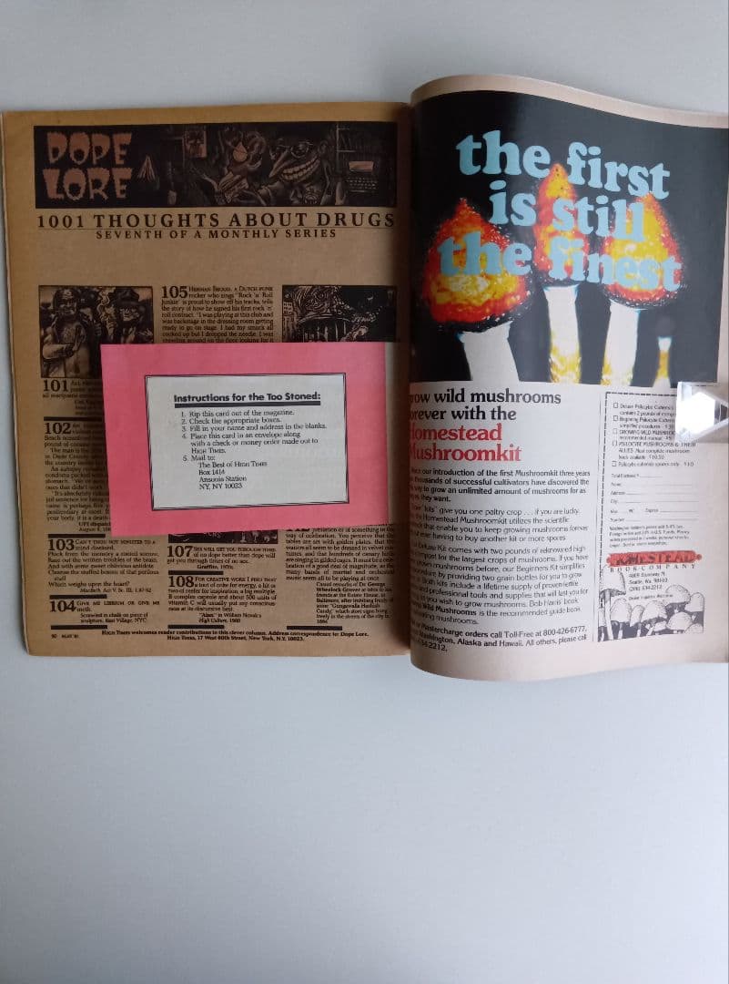 80s/VINTAGE/HIGH−TIME/FEBRUARY/1981/洋雑誌。