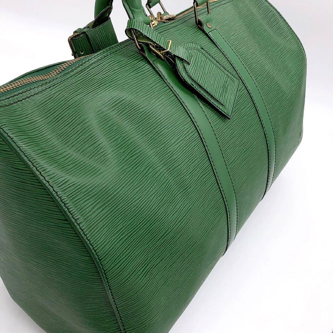 【LOUIS VUITTON】キーポル45 ボストンバッグ　エピレザー　グリーン