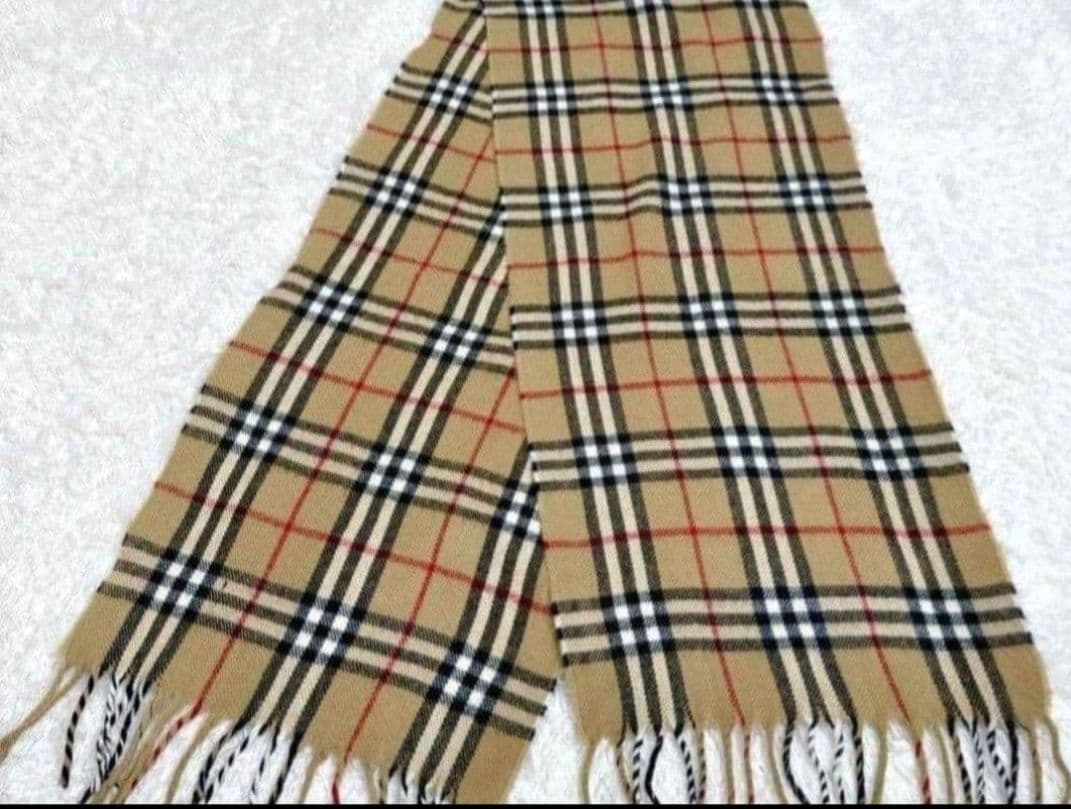 BURBERRY チェック柄 マフラー ベージュ長め