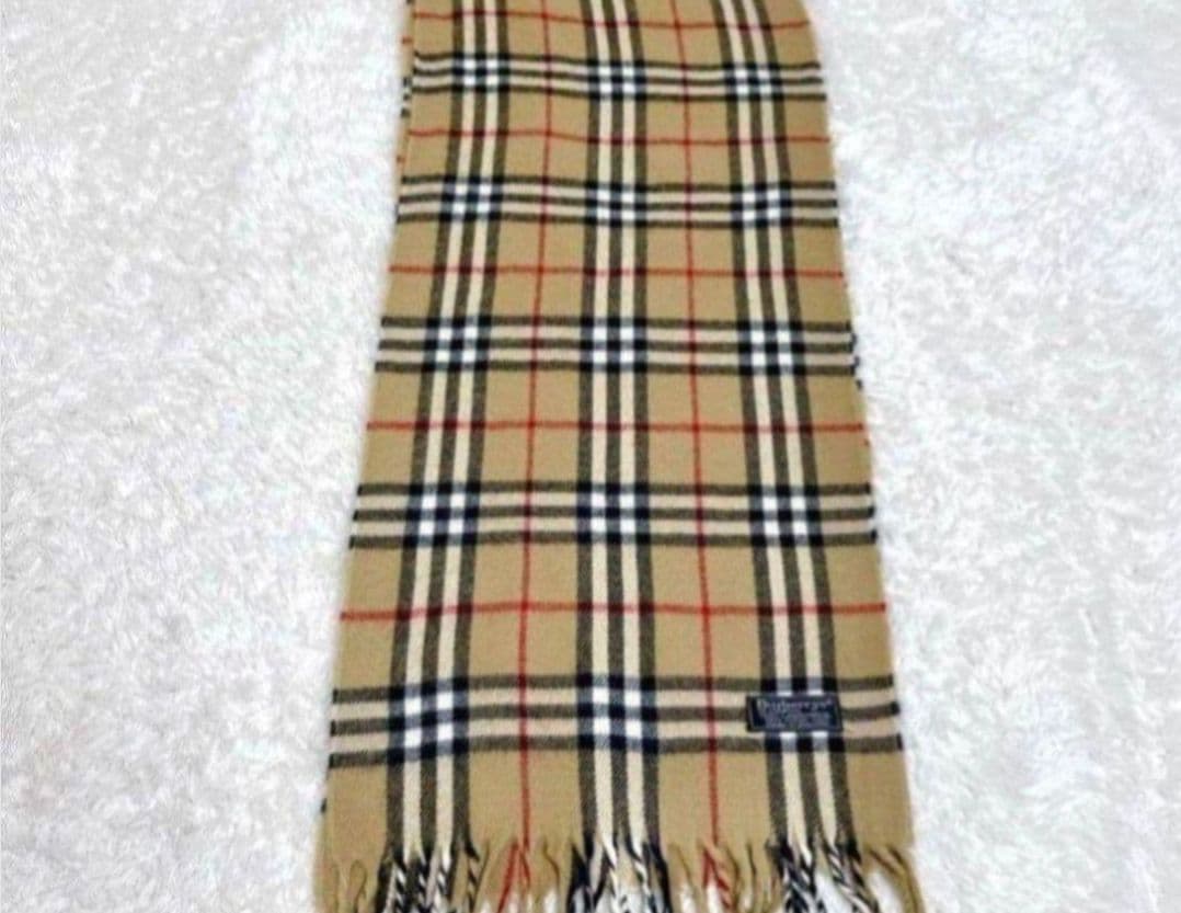 BURBERRY チェック柄 マフラー ベージュ長め