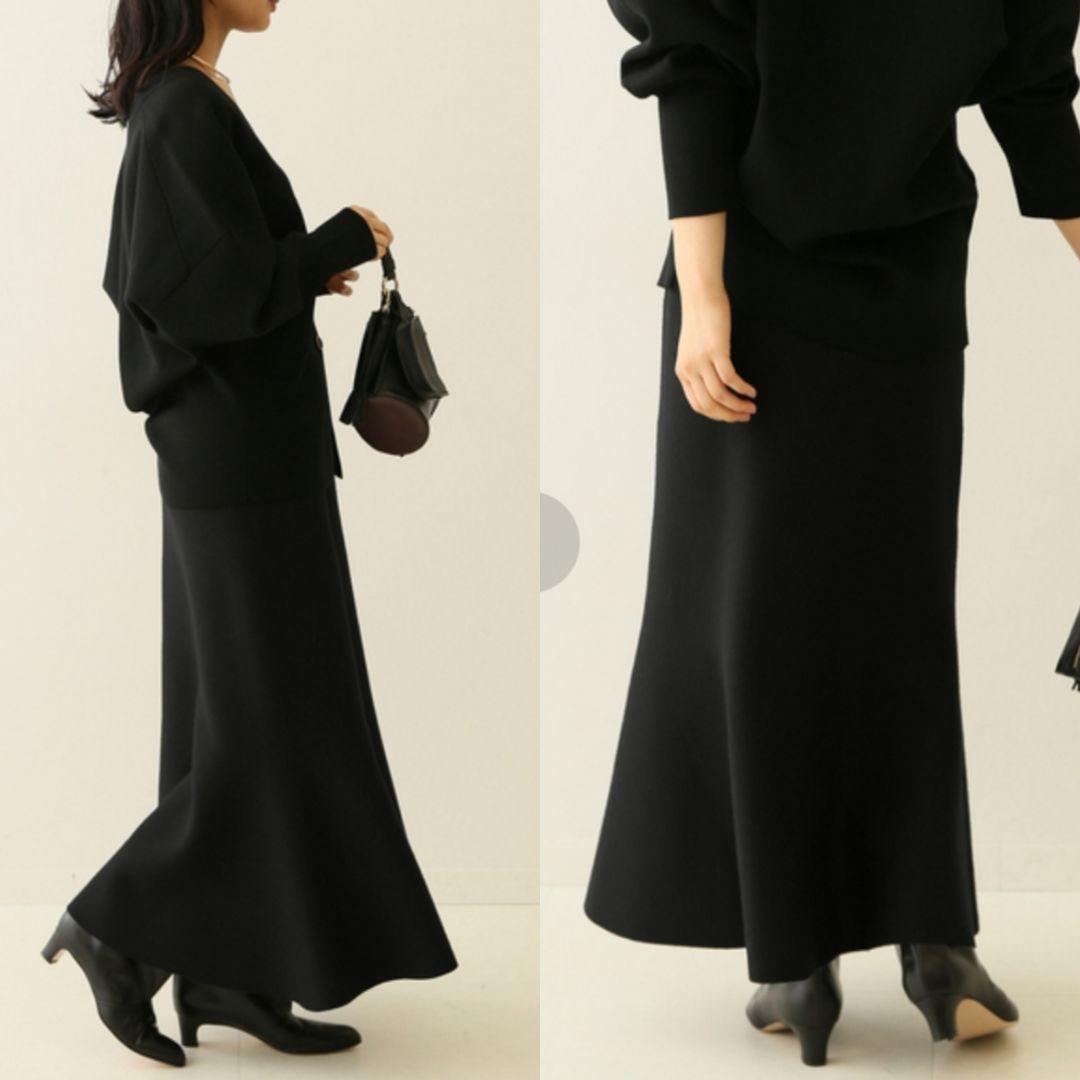 美品 JOURNAL STANDARD レサージュ ニットマーメイドスカート 黒
