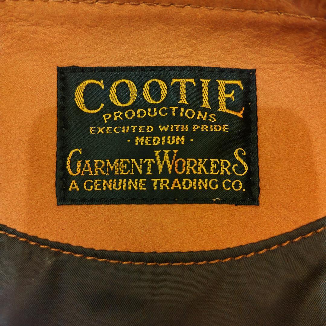 カ*有様 Cootie クーティー　レザー ベスト　キャメル　CALEE
