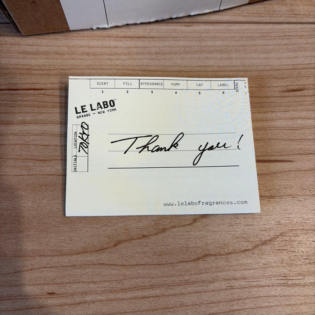 LE LABO Gaiac 10 50ml オードパルファム レシート・カード付