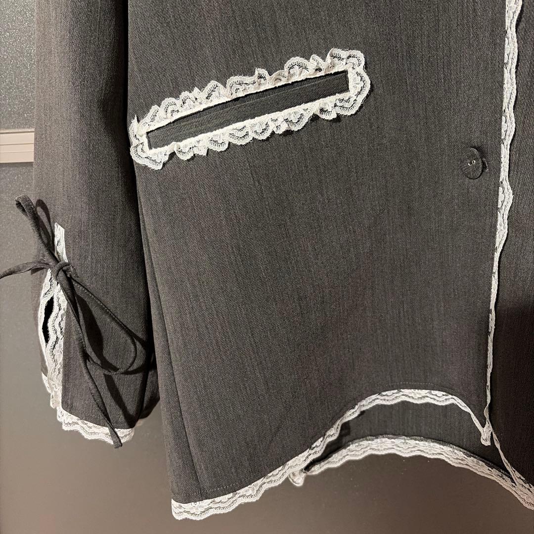 ジャケット・アウター merry jenny lace slit ribbon jacket