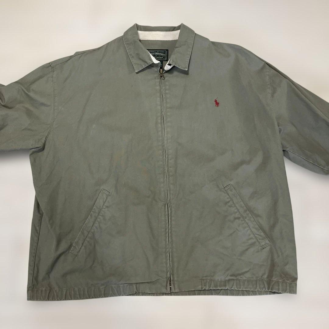90s POLO COUNTRY スイングトップ カーキ サンドベージュ L