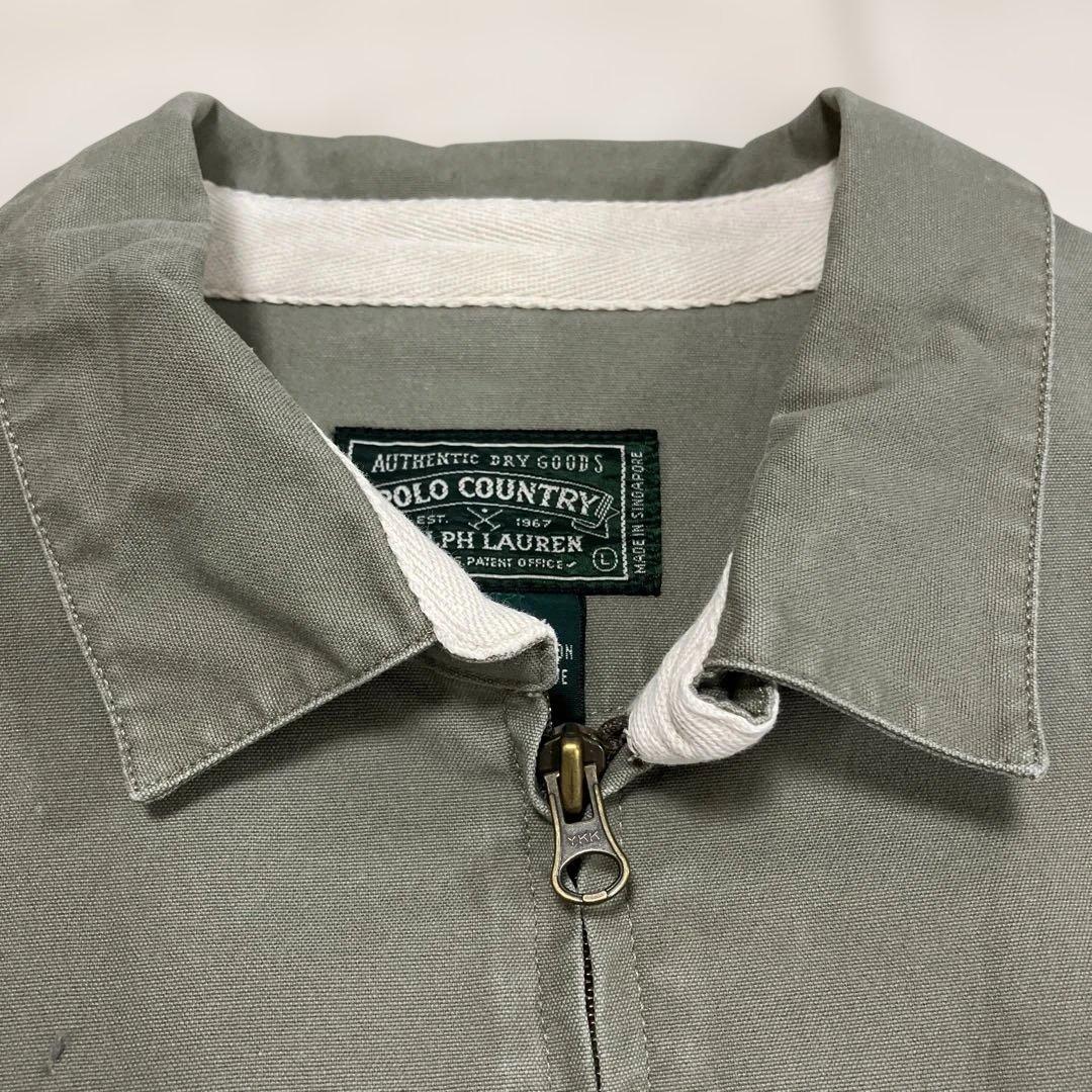 90s POLO COUNTRY スイングトップ カーキ サンドベージュ L