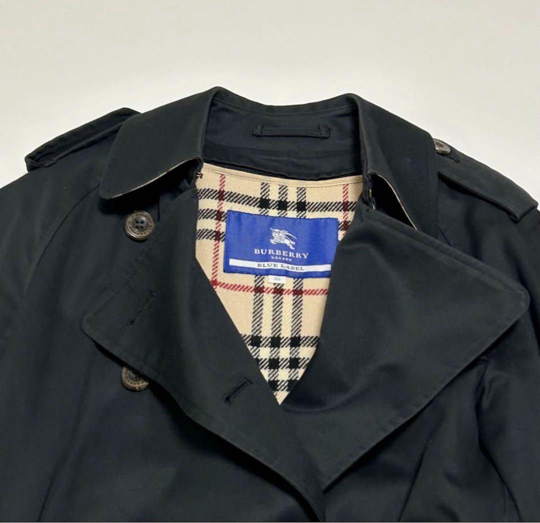 ✨美品 バーバリーブルーレーベル トレンチコート ライナー ベルト ノバチェック