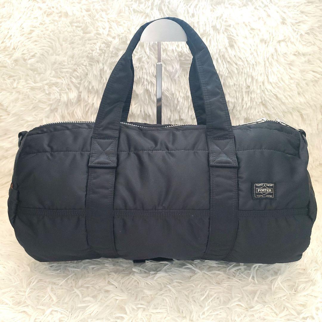 ⭐極美品⭐PORTER TANKER ブラック ドラムバッグ 2WAY
