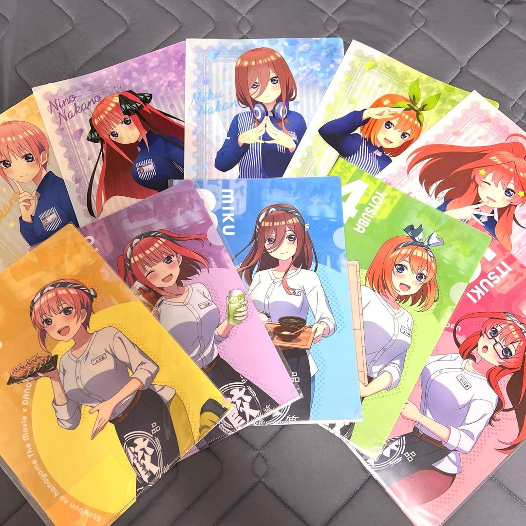 こけし　五等分の花嫁　クリアファイル　一花　二乃　三玖　四葉　五月