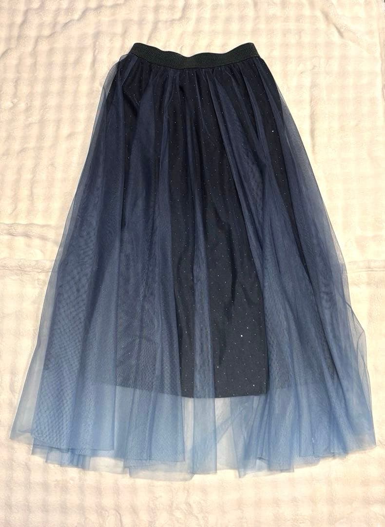 美品★定価¥15400★現行品★ノエラ グラデーションスタッズスカート ロング丈