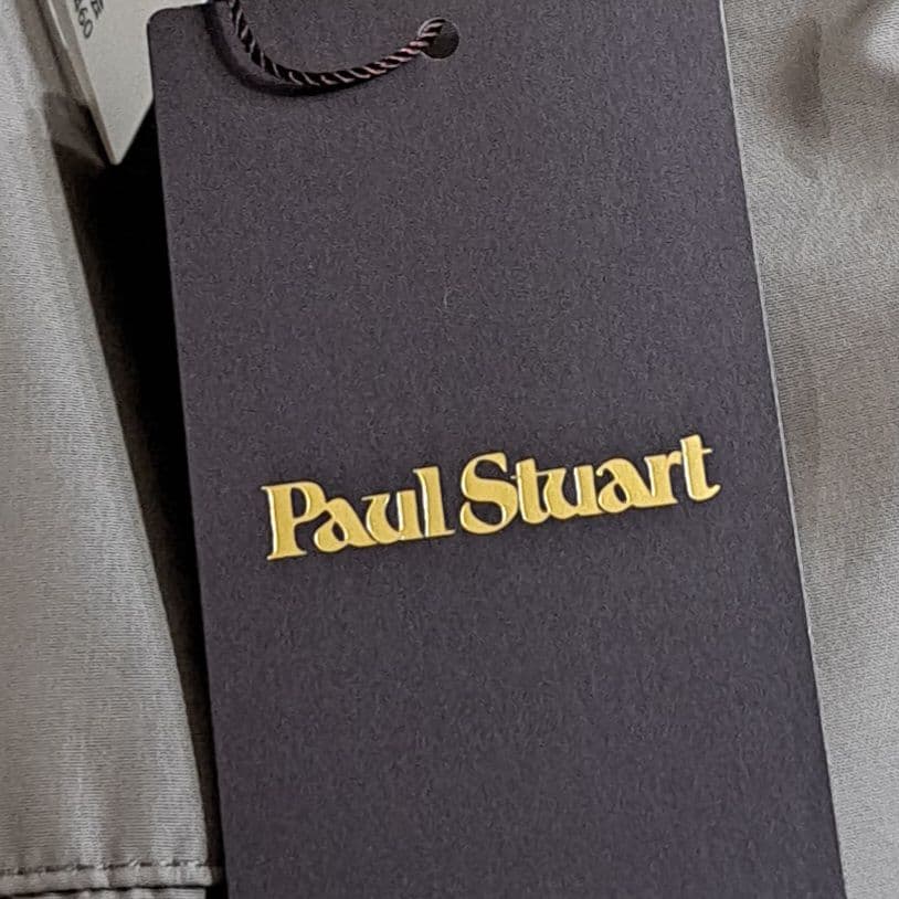 【新品タグ付】Paul Stuart　ナイロンコート　50　グレー系　撥水