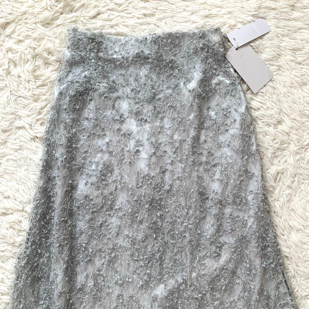 新品 タグ付✨セルフォード 25年モデル ロングスカート スパンコール レース