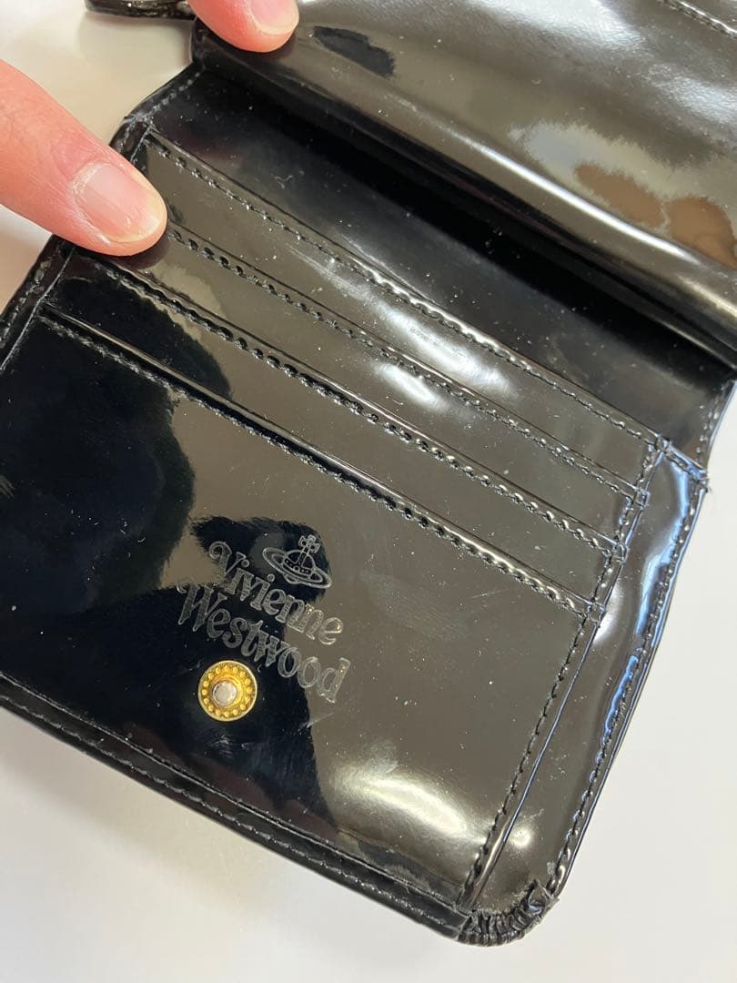 美品 ヴィヴィアンウエストウッド 三つ折り財布 赤 チェック