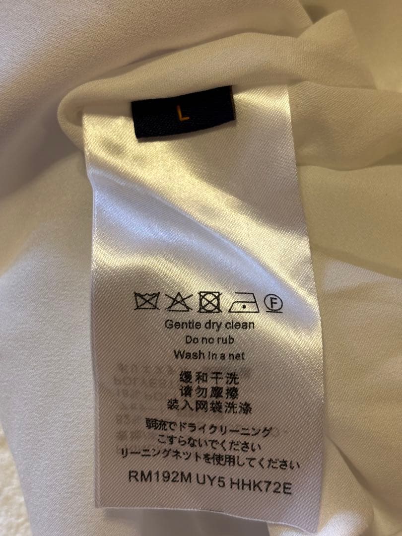 #美品Louis Vuitton フリル付きモノグラムひざ丈ワンピース#L